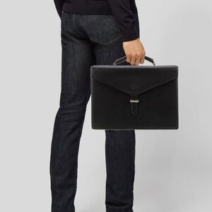 LOEWE Business Bag Briefcase A4 Anagram Logo Leather  (Restoration Opportunity)